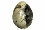 Septarian Dragon Egg Geode - Black Crystals #267332-1